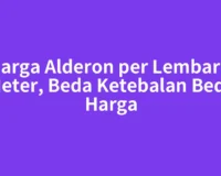 Harga Alderon per Lembar 4 Meter, Beda Ketebalan Beda Harga