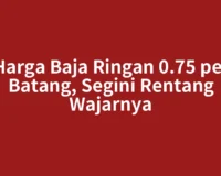 Harga Baja Ringan 0.75 per Batang, Segini Rentang Wajarnya