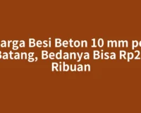 Harga Besi Beton 10 mm per Batang, Bedanya Bisa Rp20 Ribuan