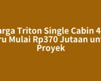 Harga Triton Single Cabin 4X4 Baru Mulai Rp370 Jutaan untuk Proyek