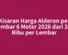 Kisaran Harga Alderon per Lembar 6 Meter 2026 dari 350 Ribu per Lembar