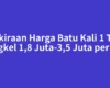 Perkiraan Harga Batu Kali 1 Truk Engkel 1,8 Juta-3,5 Juta per Rit