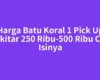 Harga Batu Koral 1 Pick Up Sekitar 250 Ribu-500 Ribu Cek Isinya