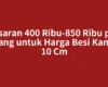 Kisaran 400 Ribu-850 Ribu per Batang untuk Harga Besi Kanal U 10 Cm