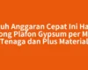 Butuh Anggaran Cepat Ini Harga Borong Plafon Gypsum per Meter Tenaga dan Plus Material