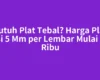 Butuh Plat Tebal? Harga Plat Besi 5 Mm per Lembar Mulai 700 Ribu