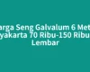 Harga Seng Galvalum 6 Meter Yogyakarta 70 Ribu-150 Ribu per Lembar