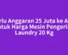 Perlu Anggaran 25 Juta ke Atas untuk Harga Mesin Pengering Laundry 20 Kg